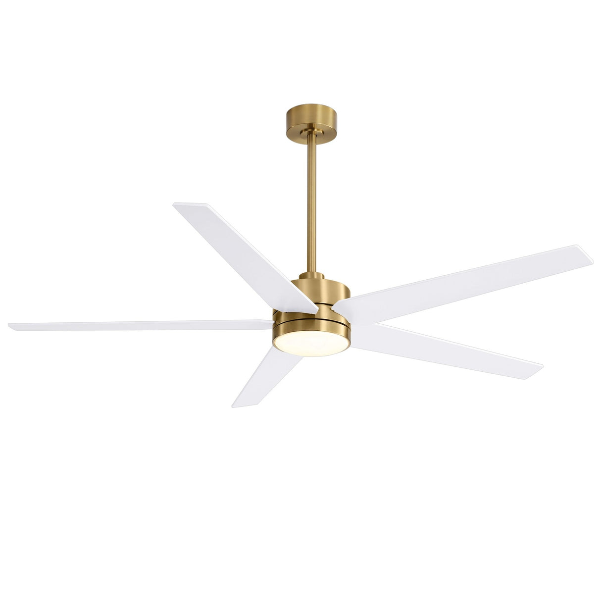 65-in Gold Color-changing Indoor Chandelier Ceiling Fan with Light and Remote (5-Blade)