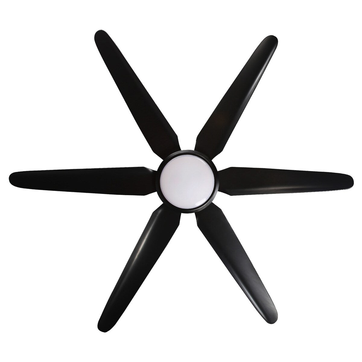 65-inch Modern Black Large Dimmable Ceiling Fan with LED Light and Remote - 65" W x 13.3" H/16.3" H