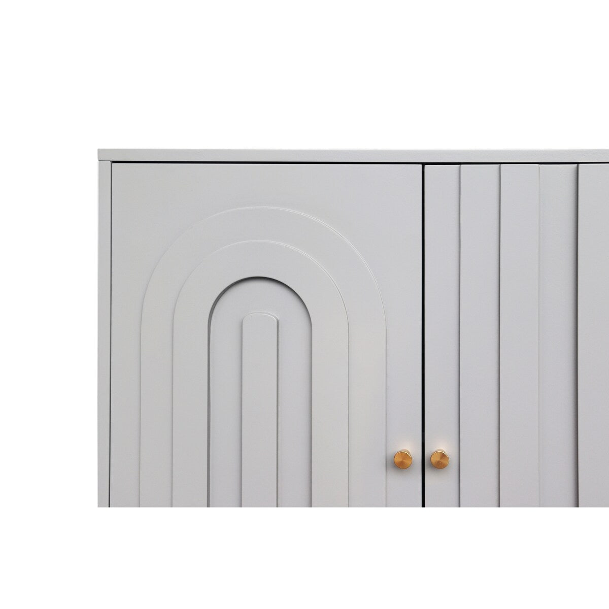 60-in Modern Blue/ Grey Lacquered 4 Door Wooden Sideboard Buffet Server Accent Storage Cabinet