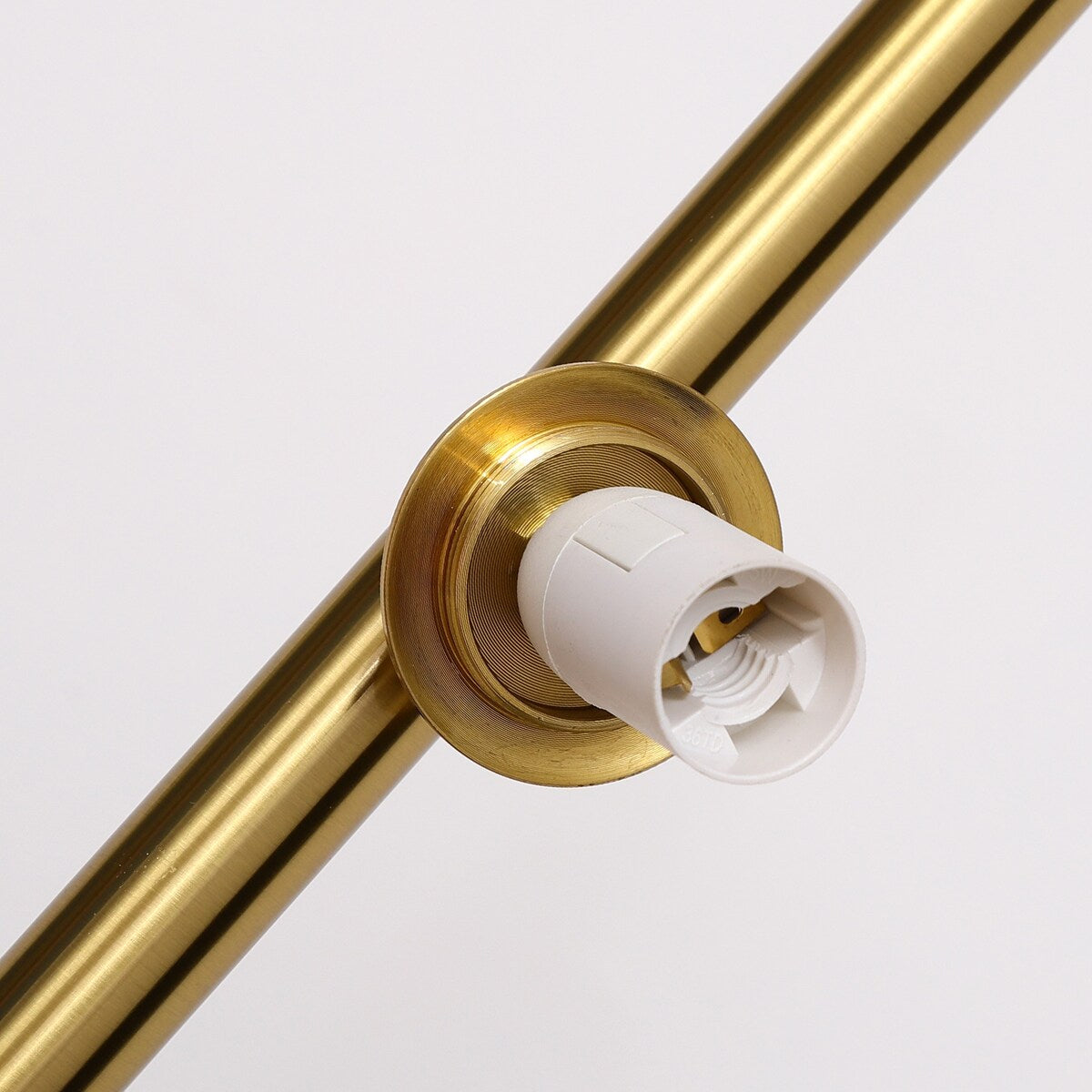 YANSUN 2-Light Globe Gold Floor Lamp Mid Century Modern Mininialist Antique Decorative Pole Corner Floor Lamp for Bedroom Sofa