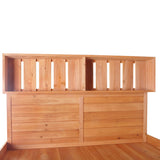 65" Large Wooden Rustic Outdoor Patio Garden Potting Bench Table Workstation with 4 Storage Shelves and Side Hook