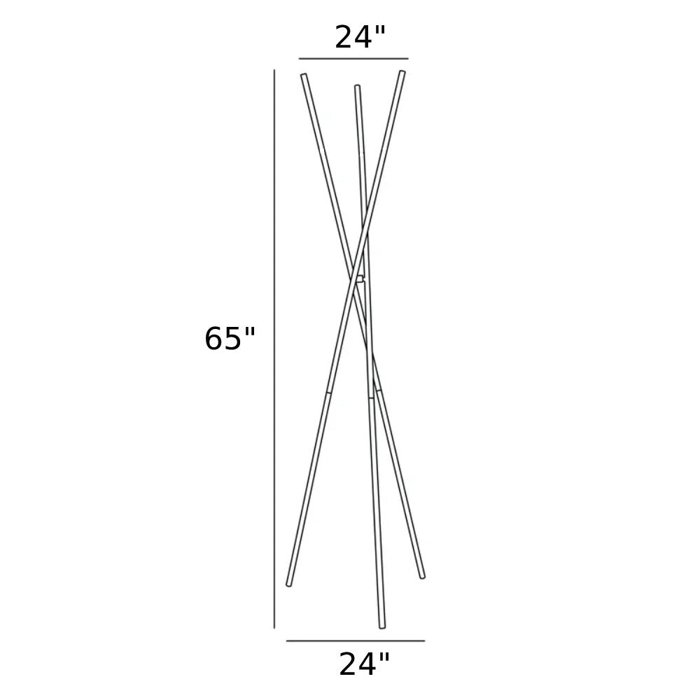 65" Metal Knox Tripod Floor Lamp