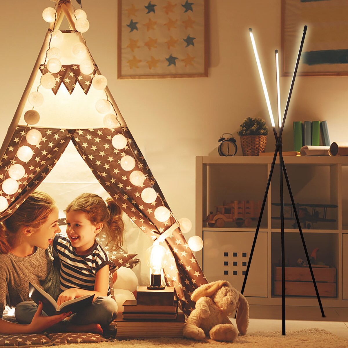 65" Metal Knox Tripod Floor Lamp
