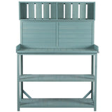 65" Patio Garden Potting Bench Table Workstation with Shelves,Side Hook