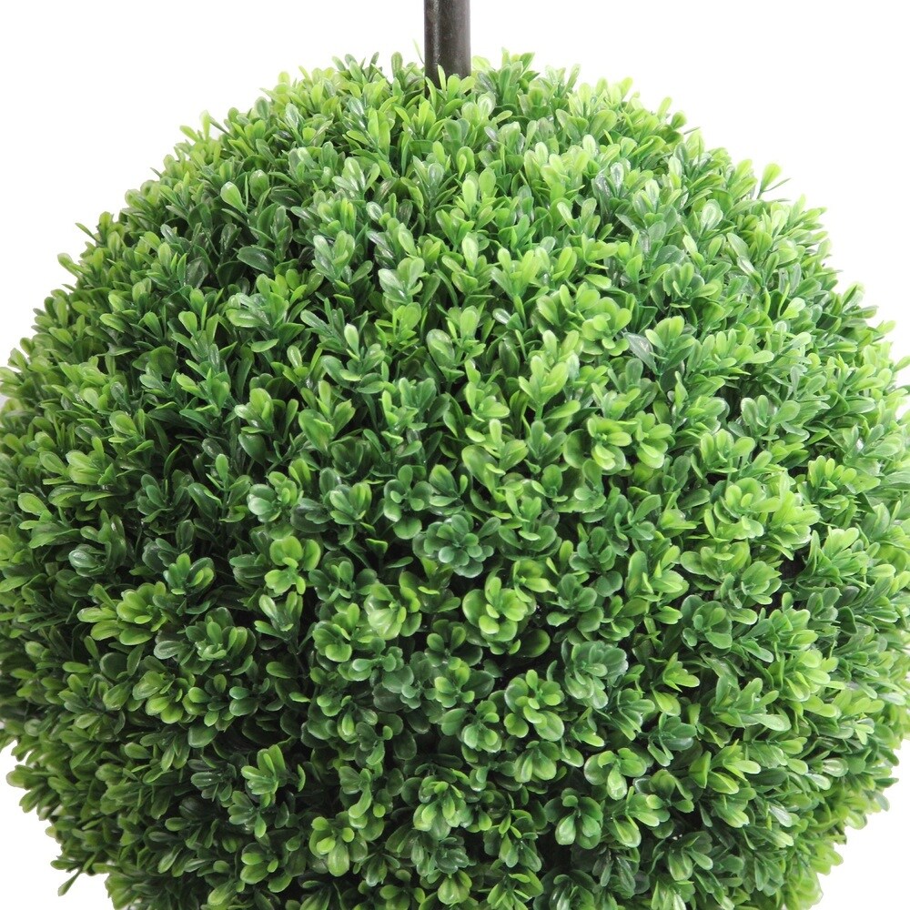 66-inch Tall Artificial Boxwood Triple Ball Shaped Topiary Plant Tree in Plastic Pot, Green - GTR7677-GREEN