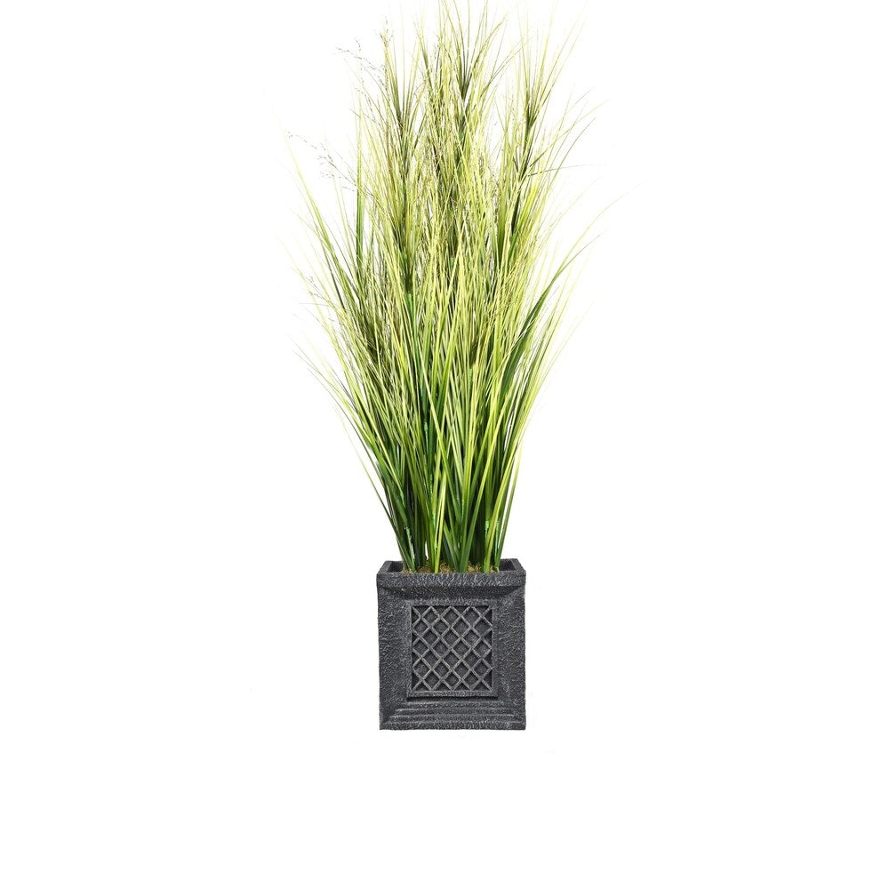 66-inch Tall Onion Grass with Twigs in Planter - OS