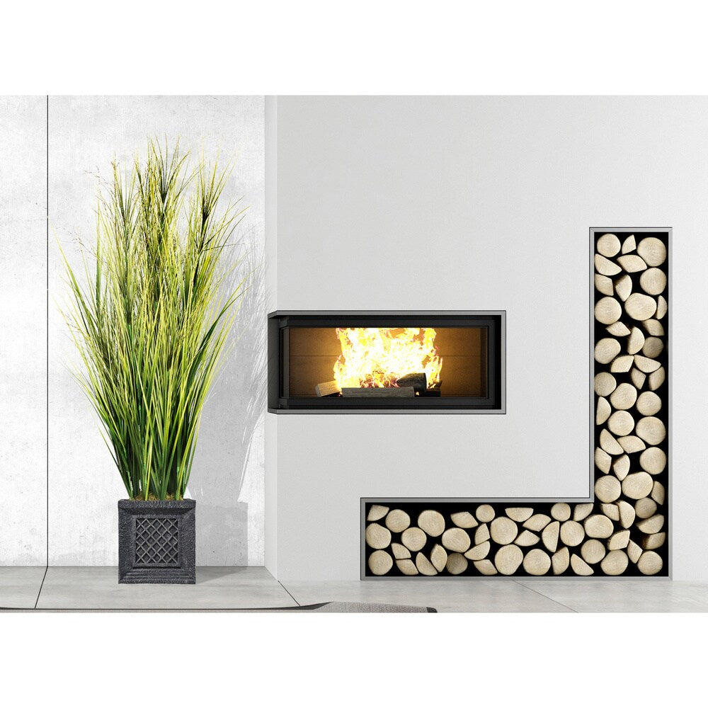 66-inch Tall Onion Grass with Twigs in Planter - OS