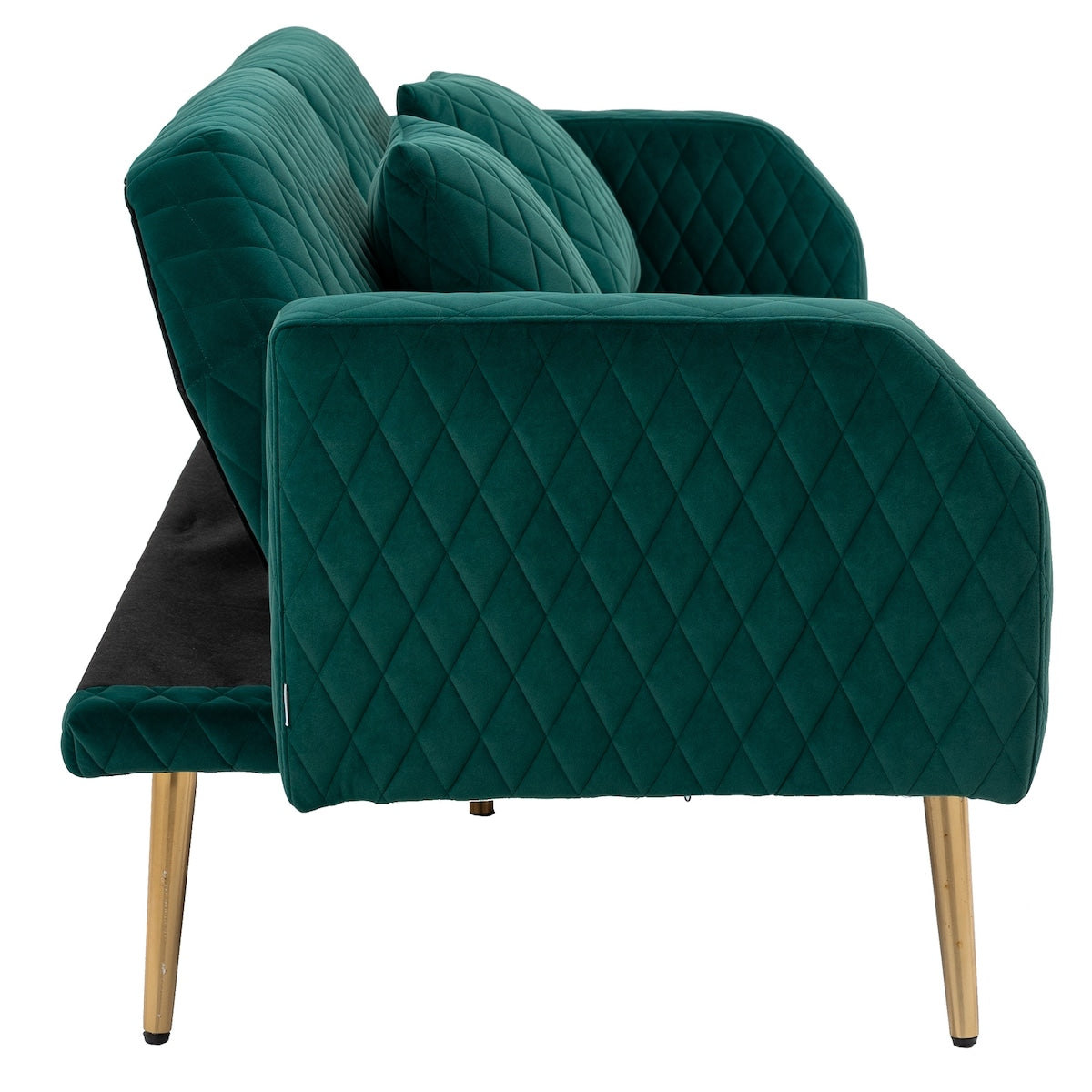 66.14" Loveseat Sofa Velvet Convertible Futon Sofa & Sofa Bed Upholstered Accent Sofa
