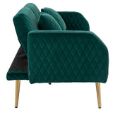 66.14" Loveseat Sofa Velvet Convertible Futon Sofa & Sofa Bed Upholstered Accent Sofa