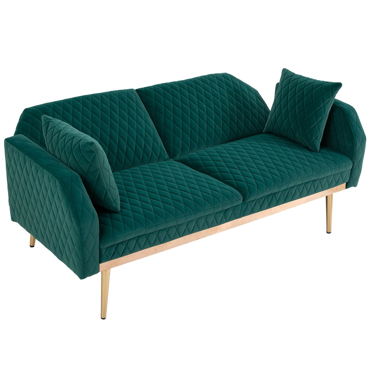 66.14" Loveseat Sofa Velvet Convertible Futon Sofa & Sofa Bed Upholstered Accent Sofa