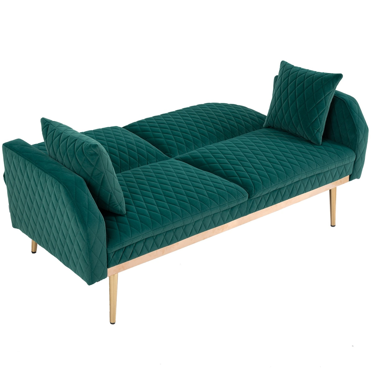 66.14" Loveseat Sofa Velvet Convertible Futon Sofa & Sofa Bed Upholstered Accent Sofa