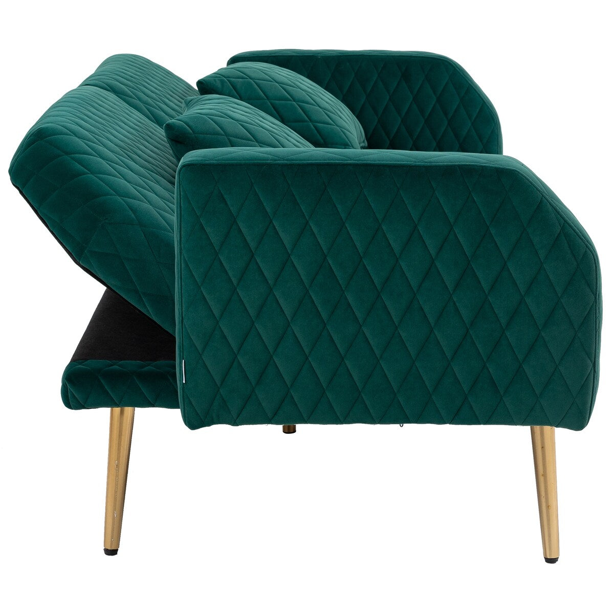 66.14" Loveseat Sofa Velvet Convertible Futon Sofa & Sofa Bed Upholstered Accent Sofa