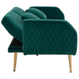 66.14" Loveseat Sofa Velvet Convertible Futon Sofa & Sofa Bed Upholstered Accent Sofa