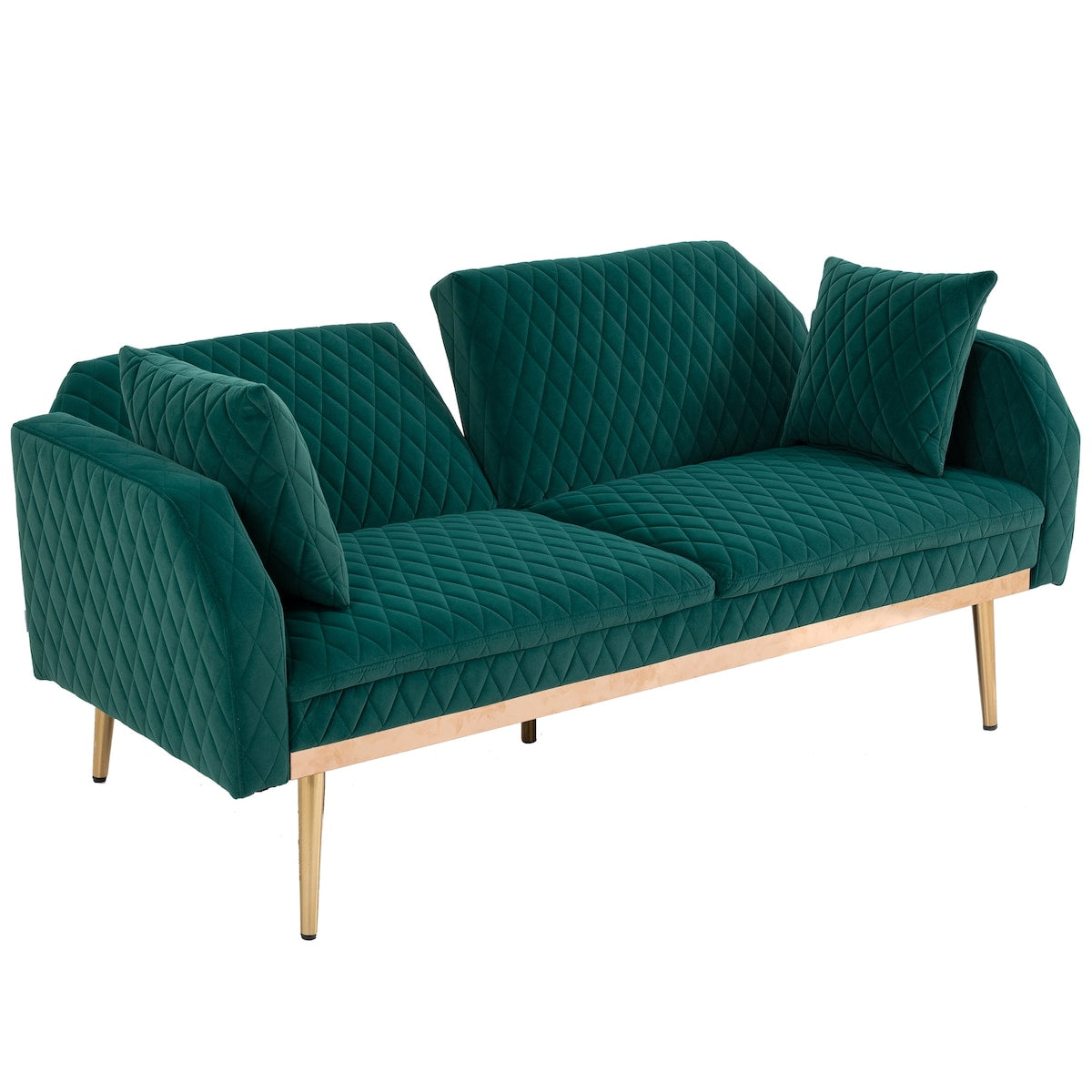 66.14" Loveseat Sofa Velvet Convertible Futon Sofa & Sofa Bed Upholstered Accent Sofa