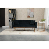 66.14" Loveseat Sofa Velvet Convertible Futon Sofa & Sofa Bed Upholstered Accent Sofa