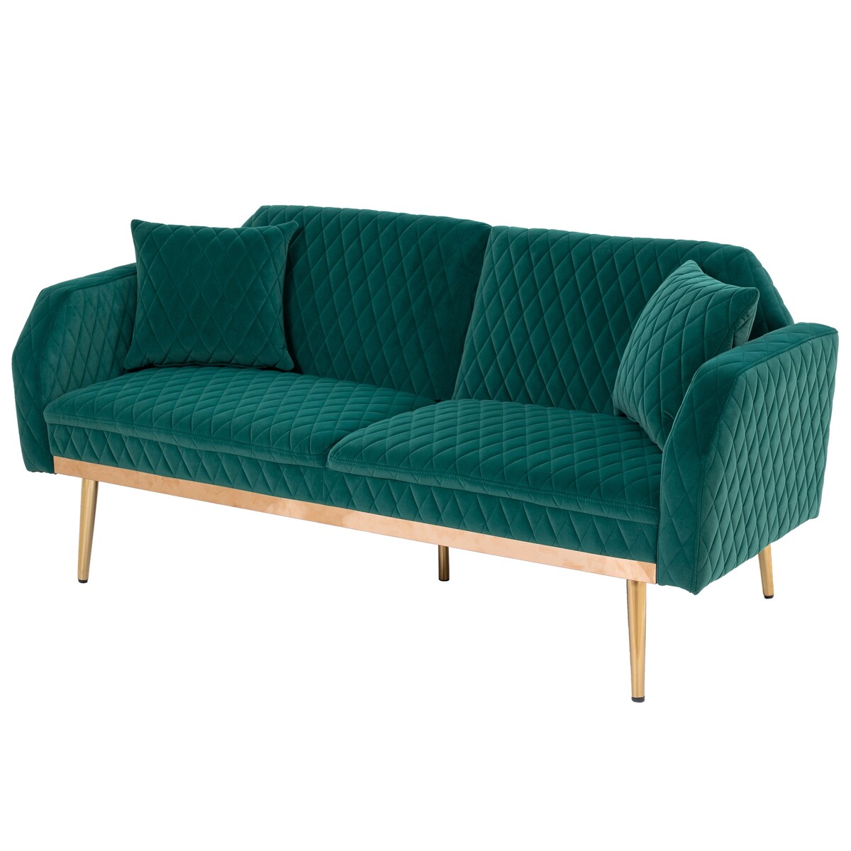 66.14" Loveseat Sofa Velvet Convertible Futon Sofa & Sofa Bed Upholstered Accent Sofa
