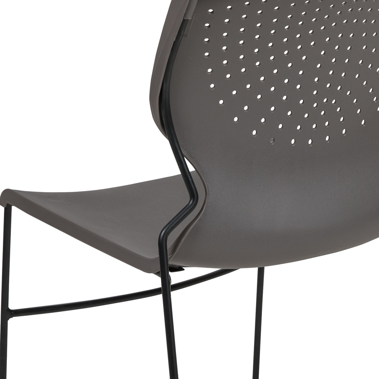 661 lb. Capacity Full Back Stack Chair with Powder Coated Frame