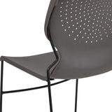 661 lb. Capacity Full Back Stack Chair with Powder Coated Frame