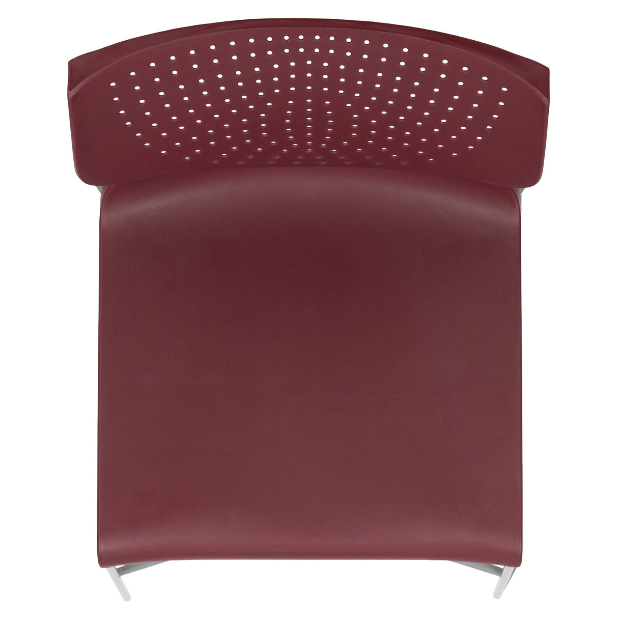 661 lb. Capacity Full Back Stack Chair with Powder Coated Frame