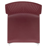 661 lb. Capacity Full Back Stack Chair with Powder Coated Frame