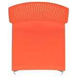 661 lb. Capacity Full Back Stack Chair with Powder Coated Frame