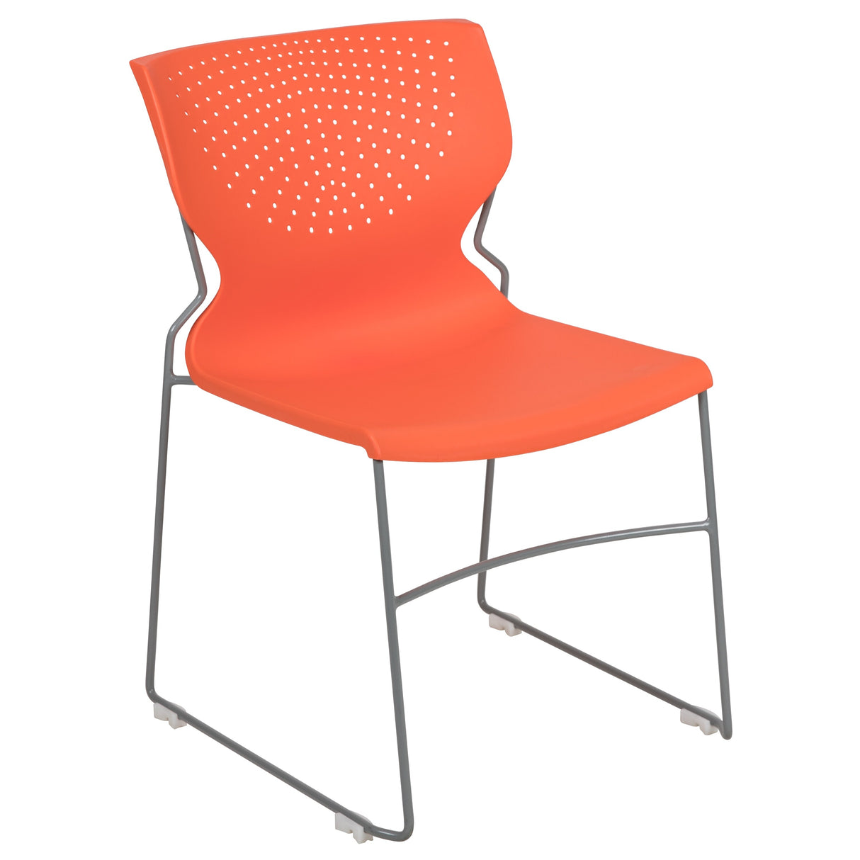 661 lb. Capacity Full Back Stack Chair with Powder Coated Frame