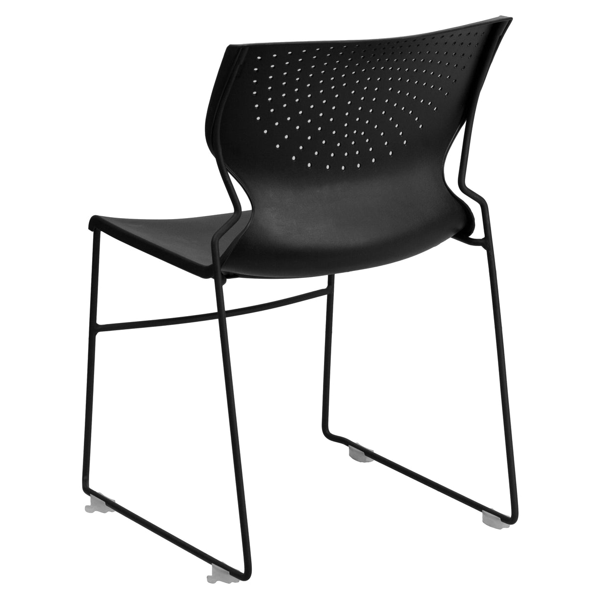 661 lb. Capacity Full Back Stack Chair with Powder Coated Frame