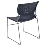 661 lb. Capacity Full Back Stack Chair with Powder Coated Frame