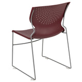 661 lb. Capacity Full Back Stack Chair with Powder Coated Frame