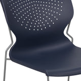 661 lb. Capacity Full Back Stack Chair with Powder Coated Frame