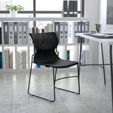 661 lb. Capacity Full Back Stack Chair with Powder Coated Frame