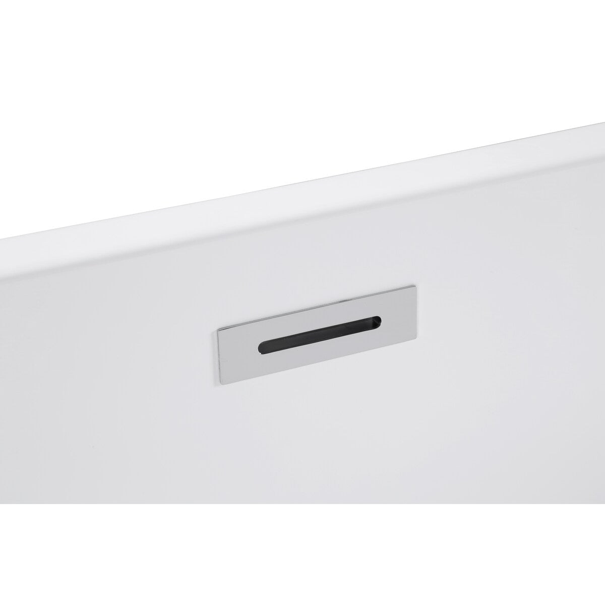67 In. Freestanding Acrylic Soaking Bathtub with Flatbottom Design and Center Drain in Glossy White Finish
