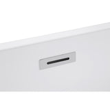 67 In. Freestanding Acrylic Soaking Bathtub with Flatbottom Design and Center Drain in Glossy White Finish
