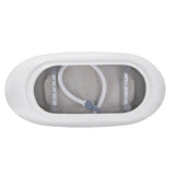 67 Inch Acrylic Freestanding Soaking Bathtub in White with Overflow and Drain