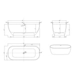 67 in. Solid Surface Freestanding Flatbottom Non-Whirlpool Bathtub in Matte White