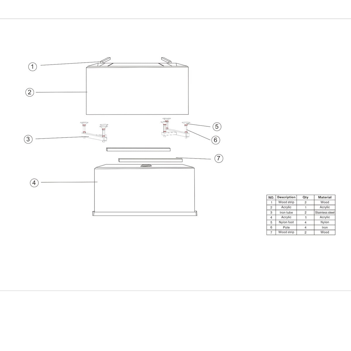 Toolkiss 67 x 31.5 x 23.6 inch 100% Acrylic Freestanding Bathtub Contemporary Soaking Tub with Brushed Nickel Overflow and Drain