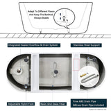 67" Acrylic Freestanding Soaking Bathtub with Overflow and Drain