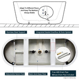 67" Acrylic Soaking Bathtub with Slotted Overflow and Toe-tap Drain