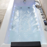 67" X 30" Acrylic Rectangle Whirlpool Bathtub - 9 Water Jets - 8 Air Jets - Led Lights - Left Side Drain - 3-Side Alcove Install