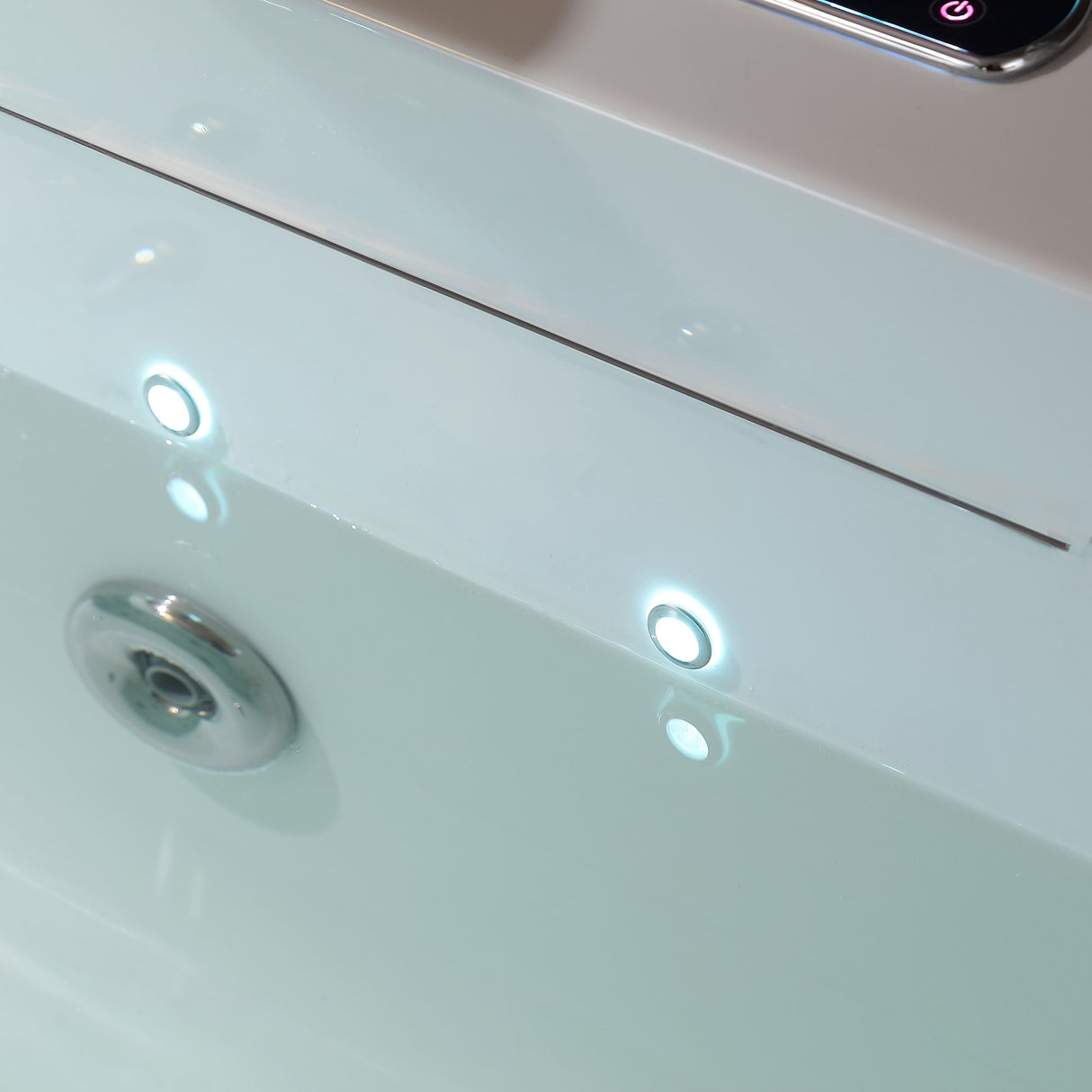 67" X 30" Acrylic Rectangle Whirlpool Bathtub - 9 Water Jets - 8 Air Jets - Led Lights - Left Side Drain - 3-Side Alcove Install