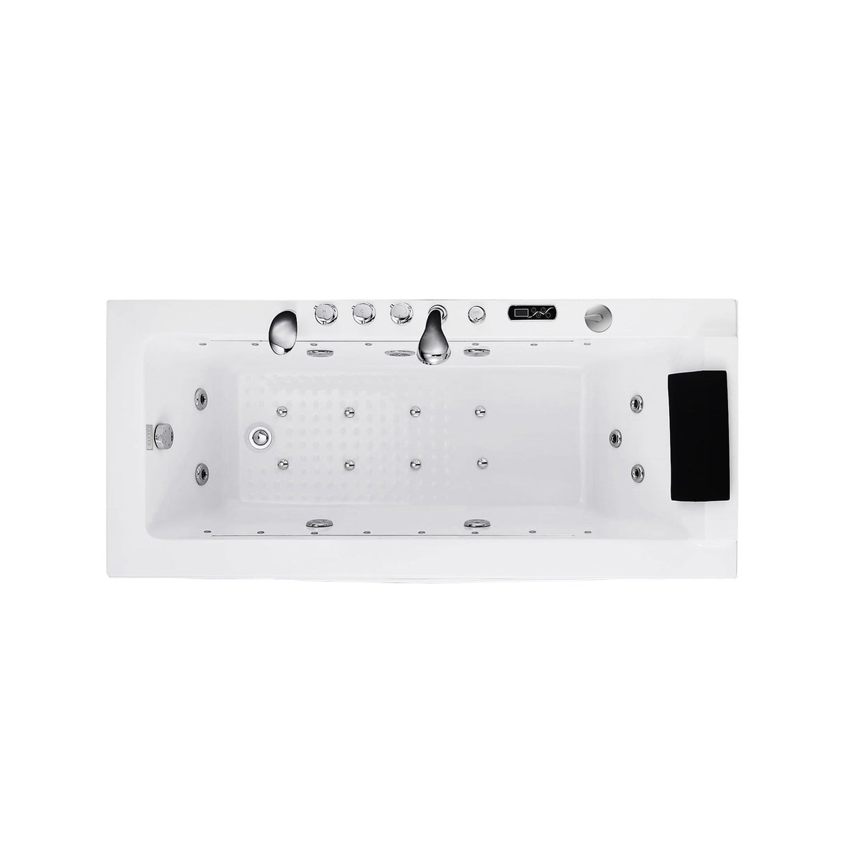 67" X 30" Acrylic Rectangle Whirlpool Bathtub - 9 Water Jets - 8 Air Jets - Led Lights - Left Side Drain - 3-Side Alcove Install