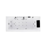 67" X 30" Acrylic Rectangle Whirlpool Bathtub - 9 Water Jets - 8 Air Jets - Led Lights - Left Side Drain - 3-Side Alcove Install