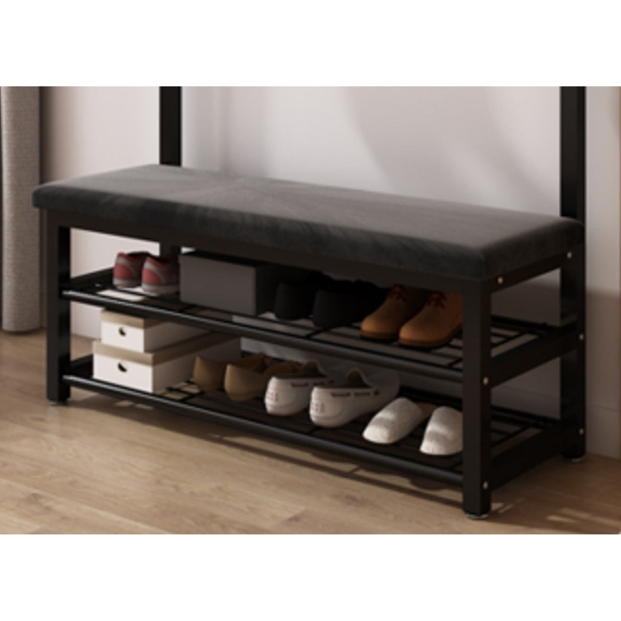 68 in x 31 in x 13 in Entryway Hall Tree with Shoe Storage and Bench - 1pc