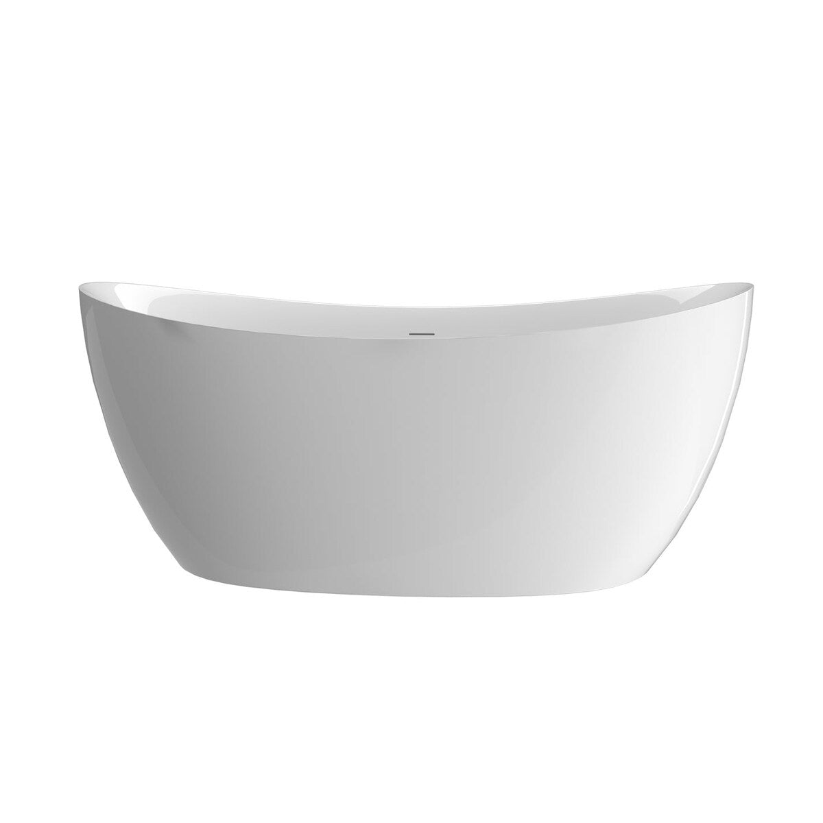 69 in. x 32.68 in. Acrylic Freestanding Soaking Bathtub in Gloss White - 32.68“ x 69"