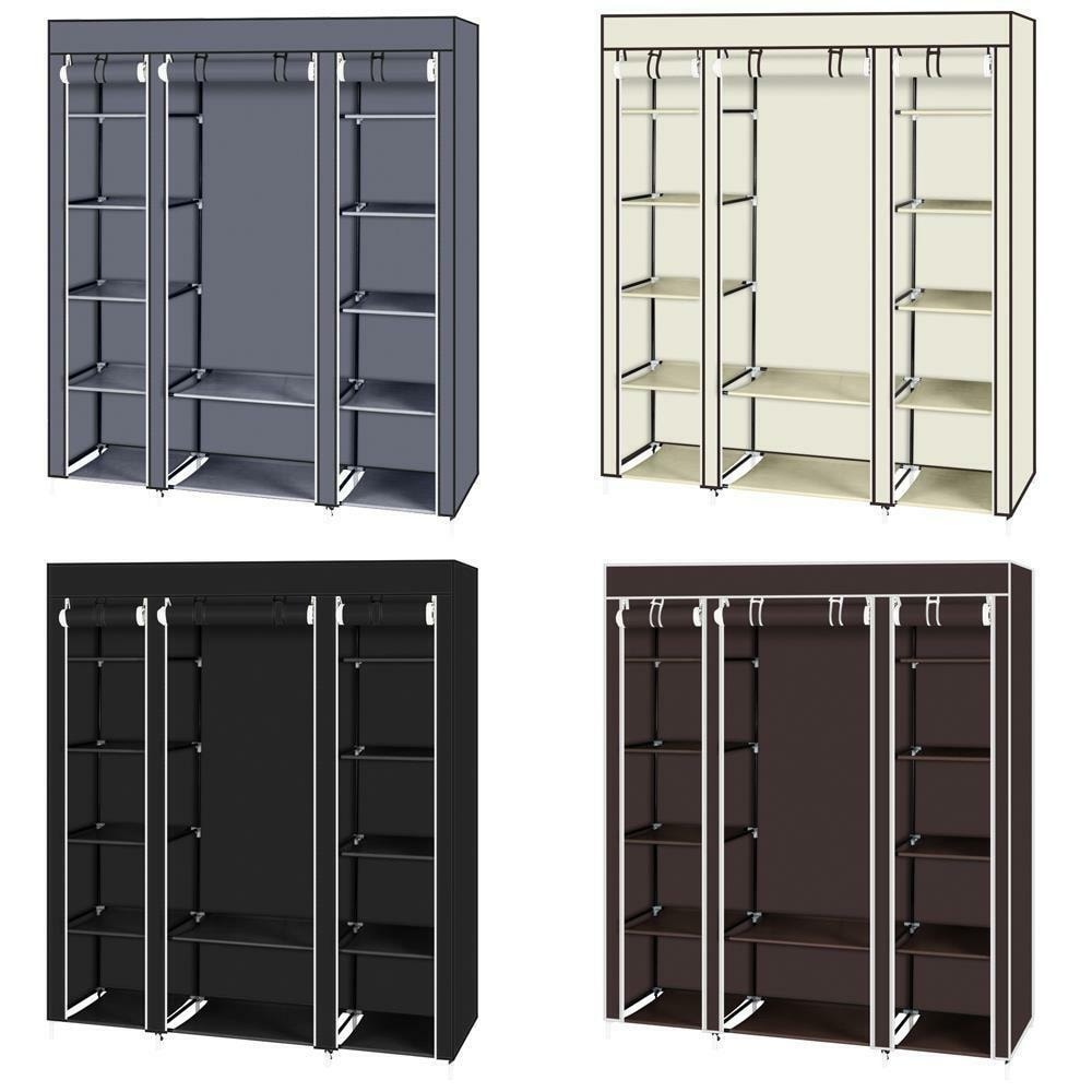 69" Portable Closet Wardrobe Storage Organizer Rack