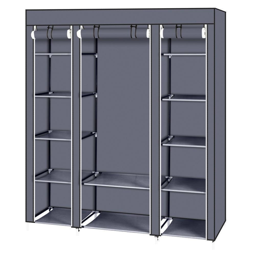 69" Portable Closet Wardrobe Storage Organizer Rack