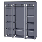69" Portable Closet Wardrobe Storage Organizer Rack