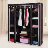 69" Portable Closet Wardrobe Storage Organizer Rack