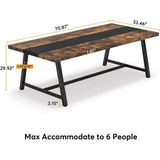 6FT Rectangle Conference Table, 70.9L Meeting Table for 6 People