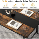 6FT Rectangle Conference Table, 70.9L Meeting Table for 6 People